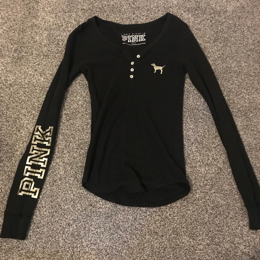 Black PINK Victoria’s Secret Long Sleeve Shirt